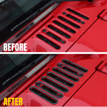 For 2007-2018 Jeep Wrangler JK JKU Hood Vent Cover Cowl Panel Trim Exterior Accent RT-TCZ