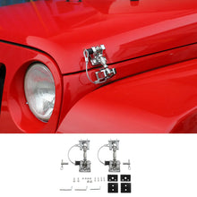 For 2007-2018 Jeep Wrangler JK JKU Stainless Steel Locking Hood Latch Catch Kit RT-TCZ