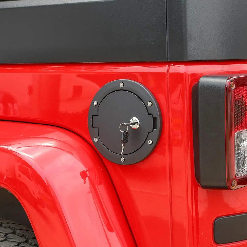 RT-TCZ Locking Gas Cap Cover Fuel Door for 2007-2018 Jeep Wrangler