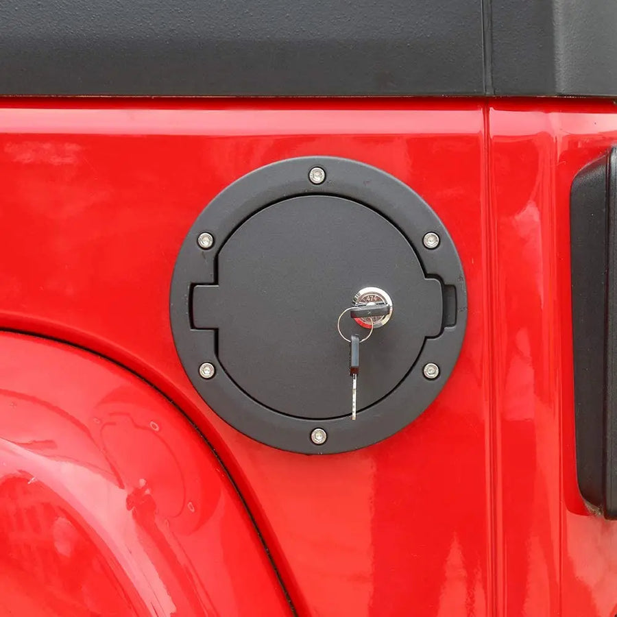 RT-TCZ Locking Gas Cap Cover Fuel Door for 2007-2018 Jeep Wrangler