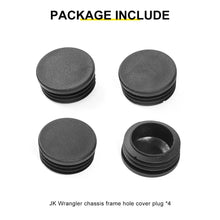 For 2007-2018 Jeep Wrangler JK Rear Chassis Frame Tube Hole Cover Plugs (4 pcs) RT-TCZ