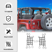 For 2007-2018 Jeep Wrangler JK Rear Side Cargo Trunk Net Restraint Barrier 2Door RT-TCZ