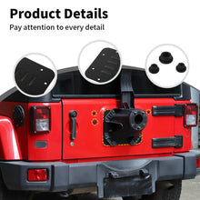 For 2007-2018 Jeep Wrangler JK Rear Tailgate Exhaust Plate & Rubber Plug Screw Trim RT-TCZ