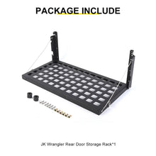For 2007-2018 Jeep Wrangler JK Rear Tailgate Table Trunk Cargo Luggage Rack Storage Panel Bracket RT-TCZ