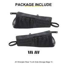 For 2007-2018 Jeep Wrangler JK Rear Trunk Organizer Rear Cargo Storage Side Bag (2 pcs) RT-TCZ