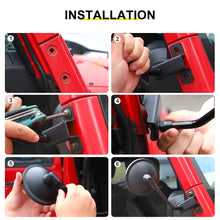 For 2007-2018 Jeep Wrangler JK Side Mirrors Doorless A-Pillar Mount Rear View Mirror (2 pcs) RT-TCZ