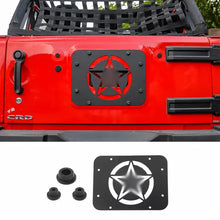 For 2007-2018 Jeep Wrangler JK Tailgate Spare Tire Carrier Delete Filler Plate Vent Cover Plate Trim & Rubber Plug RT-TCZ