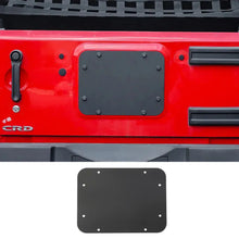 For 2007-2018 Jeep Wrangler JK Tailgate Spare Tire Carrier Delete Filler Plate Vent Cover Plate Trim & Rubber Plug RT-TCZ