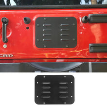 For 2007-2018 Jeep Wrangler JK Tailgate Spare Tire Carrier Delete Filler Plate Vent Cover Plate Trim & Rubber Plug RT-TCZ