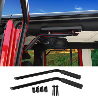 For 2007-2018 Jeep Wrangler JKU 4-Door Black Rear Grab Handles Roll Bar(Aluminum Alloy) RT-TCZ