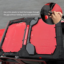 For 2007-2018 Jeep Wrangler JKU 4 Door Front & Rear Mesh Bikini Top Sunshade – UV Protection Soft Roof Cover RT-TCZ