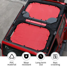 For 2007-2018 Jeep Wrangler JKU 4 Door Front & Rear Mesh Bikini Top Sunshade – UV Protection Soft Roof Cover RT-TCZ