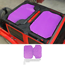 For 2007-2018 Jeep Wrangler JKU 4 Door Front & Rear Mesh Bikini Top Sunshade – UV Protection Soft Roof Cover RT-TCZ