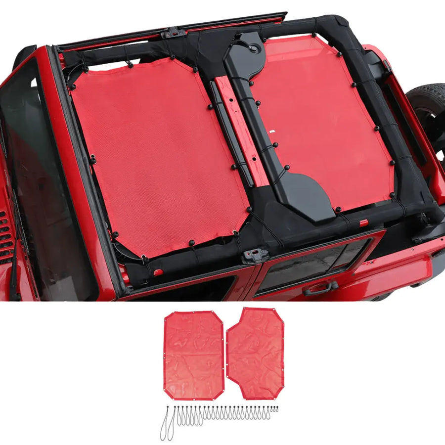 RT-TCZ Sunshade Mesh Provides UV Sun Protection for Jeep Wrangler