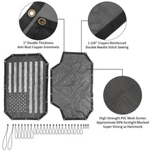 For 2007-2018 Jeep Wrangler JKU 4 Door Sun Shade Mesh Sunshade Provides UV Sun Protection Front & Rear RT-TCZ