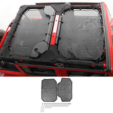 For 2007-2018 Jeep Wrangler JKU 4 Door Sun Shade Mesh Sunshade Provides UV Sun Protection Front & Rear RT-TCZ