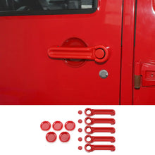 For 2007-2018 Jeep Wrangler JKU 4Door Door Handle Trim & Handles Bowl Decor Cover Kit RT-TCZ