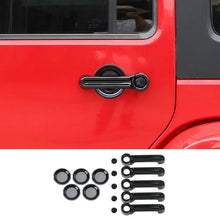 For 2007-2018 Jeep Wrangler JKU 4Door Door Handle Trim & Handles Bowl Decor Cover Kit RT-TCZ