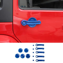For 2007-2018 Jeep Wrangler JKU 4Door Door Handle Trim & Handles Bowl Decor Cover Kit RT-TCZ