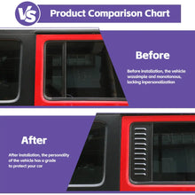 For 2007-2018 Jeep Wrangler JKU Rear Car Door Small Window Glass Cover 4 Door RT-TCZ