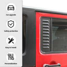 For 2007-2018 Jeep Wrangler JKU Rear Car Door Small Window Glass Cover 4 Door RT-TCZ
