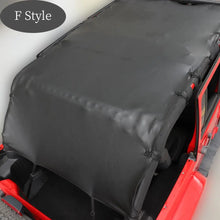 For 2007-2018 Jeep Wrangler JKU, 4 Doors Leather Soft Top Sunshade Mesh Full Length Mesh Sun Shade UV Blocker Mesh Screen Sunshade RT-TCZ
