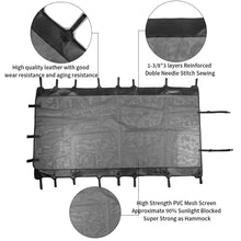 For 2007-2018 Jeep Wrangler JKU, 4 Doors Leather Soft Top Sunshade Mesh Full Length Mesh Sun Shade UV Blocker Mesh Screen Sunshade RT-TCZ