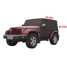 For 2007+ Jeep Wrangler JK JL 2Door Car Cover Waterproof Black Dust UV Protection RT-TCZ