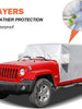 For 2007+ Jeep Wrangler JK JL 4 Door Car Rain Sunshade Cover Windproof Dustproof Scratch Resistant Outdoor UV Protection Auto Cover RT-TCZ