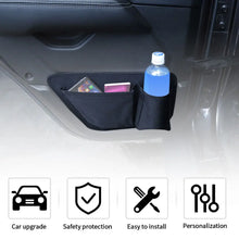 For 2007+ Jeep Wrangler JK JL JT Front Door Net Replacement Storage Bag Door Map Pockets Organizer RT-TCZ