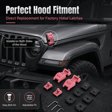 For 2007+ Jeep Wrangler JK JL & Gladiator JT Stainless Steel Hood Latches Hood Lock Catch Kit RT-TCZ