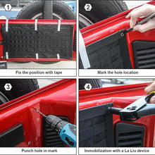 For 2007+ Jeep Wrangler TJ JK JKU JL JLU Black Car Trunk Saddlebag Tool Organizer Tail Door Storage Bag RT-TCZ