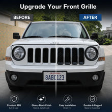 For 2011-2017 Jeep Patriot Front Mesh Grille Inserts Cover Frame Trim ABS 7pcs RT-TCZ