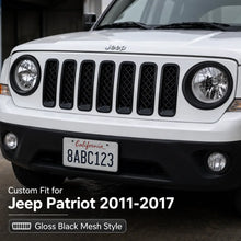For 2011-2017 Jeep Patriot Front Mesh Grille Inserts Cover Frame Trim ABS 7pcs RT-TCZ