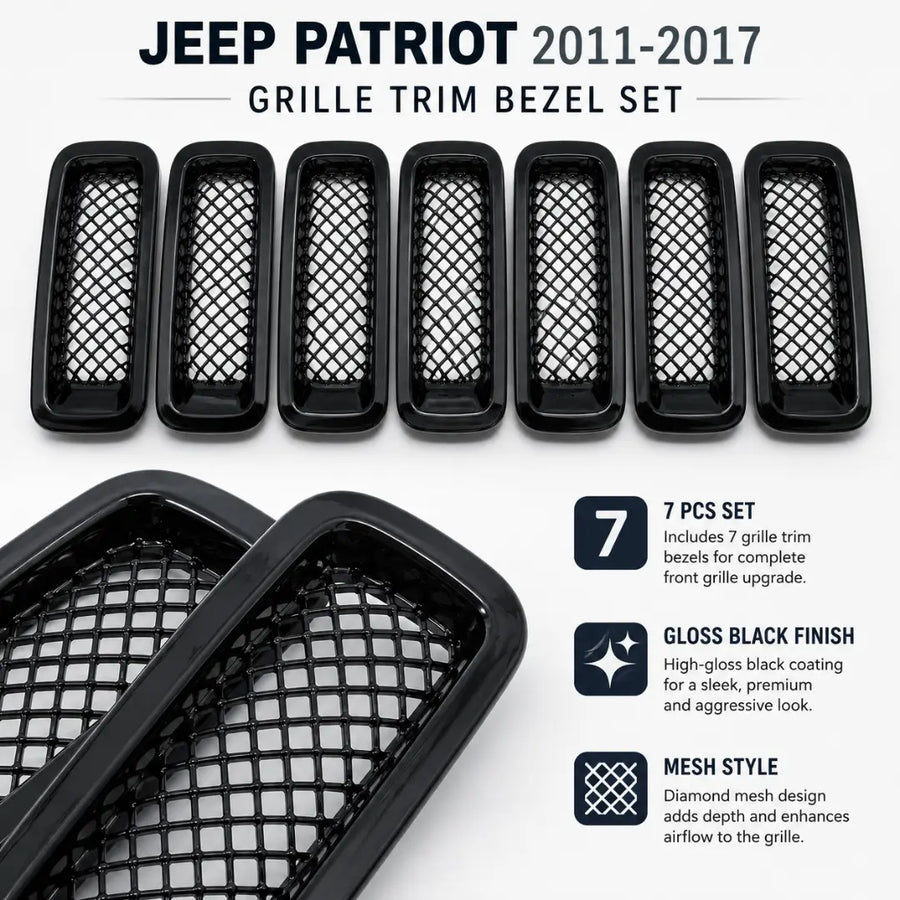 RT-TCZ Front Grill Mesh Grille Inserts Cover Frame Trims Kit for RT-TCZ Front Grill Mesh Grille Inserts Cover Frame Trims Kit for