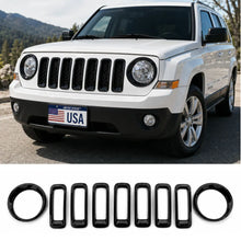 For 2011-2017 Jeep Patriot Headlight Grille Inserts Cover Frame Trim Kit ABS 9pcs RT-TCZ