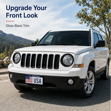 For 2011-2017 Jeep Patriot Headlight Grille Inserts Cover Frame Trim Kit ABS 9pcs RT-TCZ