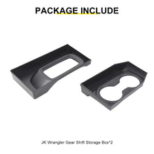 For 2011-2017 Jeep Wrangler JK Gear Shift Cup Holder Additional Storage Box Organizer (2 pcs) RT-TCZ