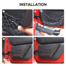 For 2011-2017 Jeep Wrangler JK Interior Front Rear Door Mesh Storage Box (4 pcs) RT-TCZ