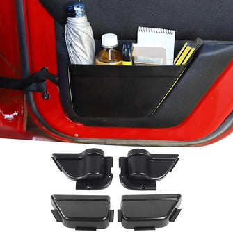 For 2011-2017 Jeep Wrangler JK JKU 4 Door Front Rear Door Storage Pockets Door Side Insert Organizer Box 4PCS RT-TCZ