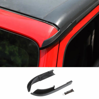 For 2011-2017 Jeep Wrangler JK JKU Rain Gutter Extensions Rain Groove Diverter Upgraded Version (only fit Hard Tops) RT-TCZ