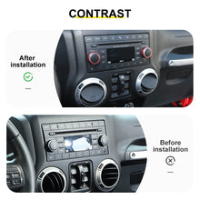 For 2011-2018 Jeep Wrangler JK/2010-2015 Compass/2011-2015 Patriot Center Console Audio CD Switch Knob Ring Cover (2 pcs) RT-TCZ