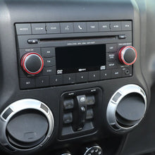 For 2011-2018 Jeep Wrangler JK/2010-2015 Compass/2011-2015 Patriot Center Console Audio CD Switch Knob Ring Cover (2 pcs) RT-TCZ