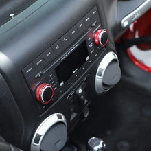 For 2011-2018 Jeep Wrangler JK/2010-2015 Compass/2011-2015 Patriot Center Console Audio CD Switch Knob Ring Cover (2 pcs) RT-TCZ