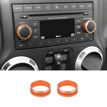 For 2011-2018 Jeep Wrangler JK/2010-2015 Compass/2011-2015 Patriot Center Console Audio CD Switch Knob Ring Cover (2 pcs) RT-TCZ