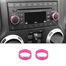 For 2011-2018 Jeep Wrangler JK/2010-2015 Compass/2011-2015 Patriot Center Console Audio CD Switch Knob Ring Cover (2 pcs) RT-TCZ