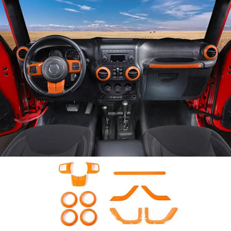 For 2011-2018 Jeep Wrangler JK 2Door 12PCS Interior Trim Cover Kit RT-TCZ