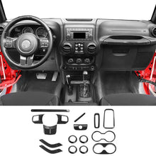 For 2011-2018 Jeep Wrangler JK 2Door 16PCS Full Set Interior Decoration Trim Cover Kit RT-TCZ