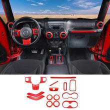 For 2011-2018 Jeep Wrangler JK 2Door 16PCS Full Set Interior Decoration Trim Cover Kit RT-TCZ