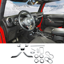 For 2011-2018 Jeep Wrangler JK 2Door 16PCS Full Set Interior Decoration Trim Cover Kit RT-TCZ